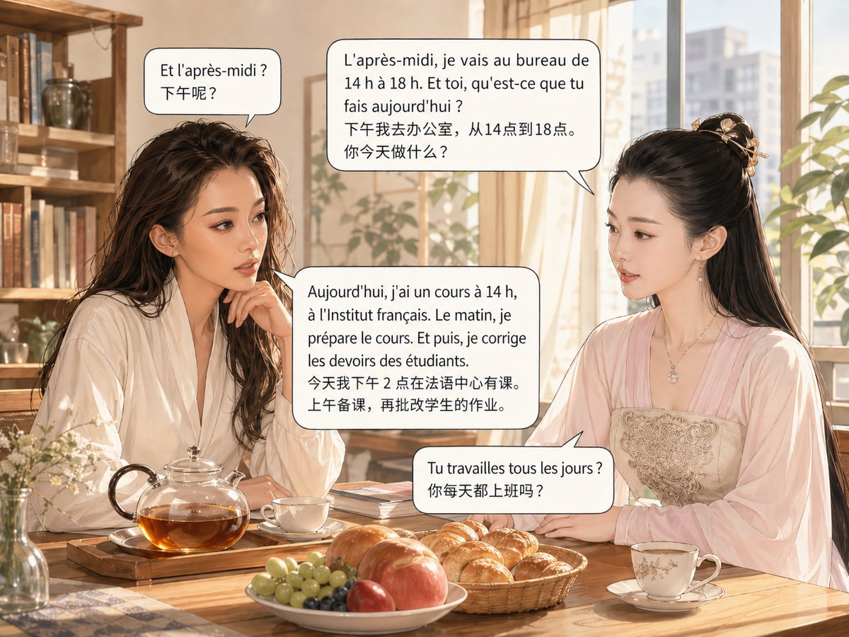 Ivy et Song Yi parlent de leur emploi du temps